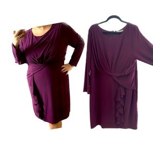 Cleo Petites purple long sleeve dress size XXL